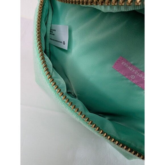 Stoney Clover Lane X Target Belt Bag Fanny Pack Terry Cloth Light Green Gold EUC - Picture 9 of 10